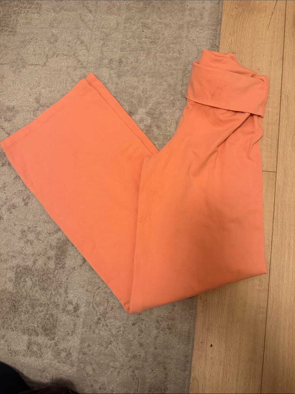 Brandy Melville Coral-Orange Wide Leg Pants